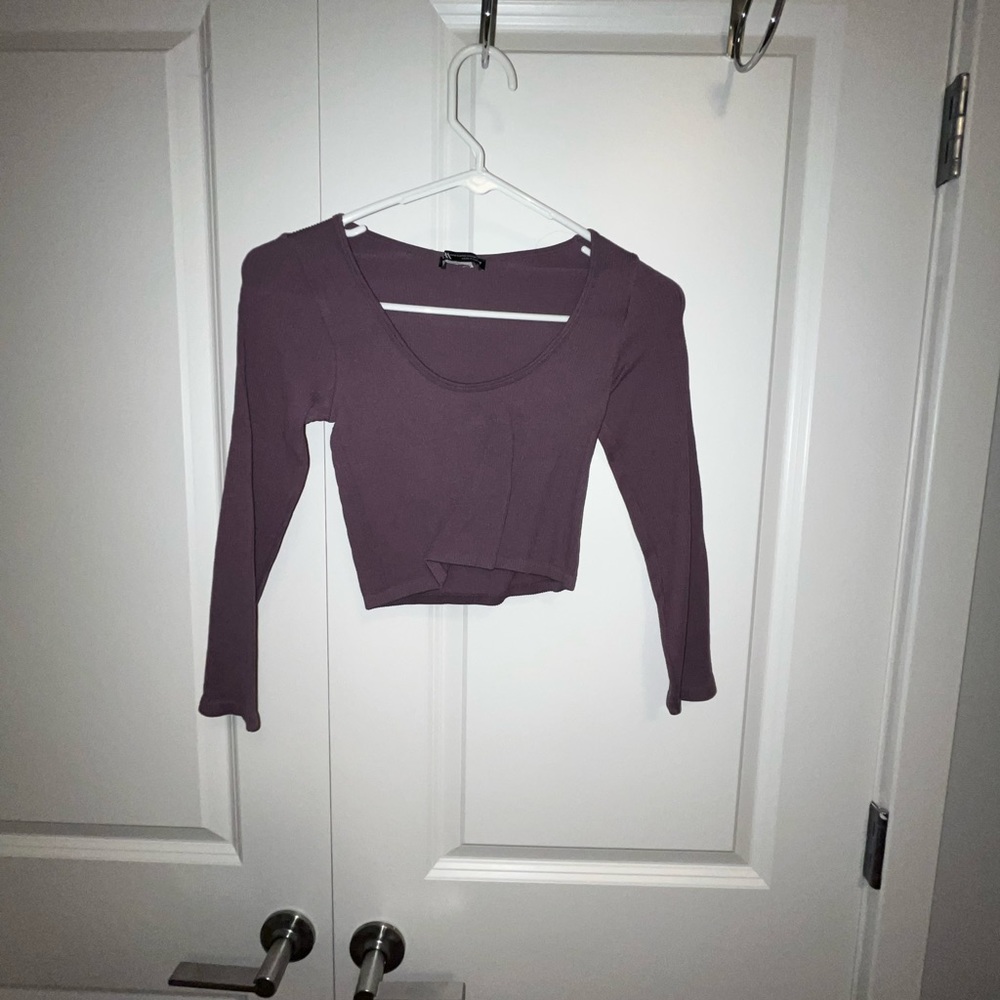 Zara ribbed crop top (XS-S) purple